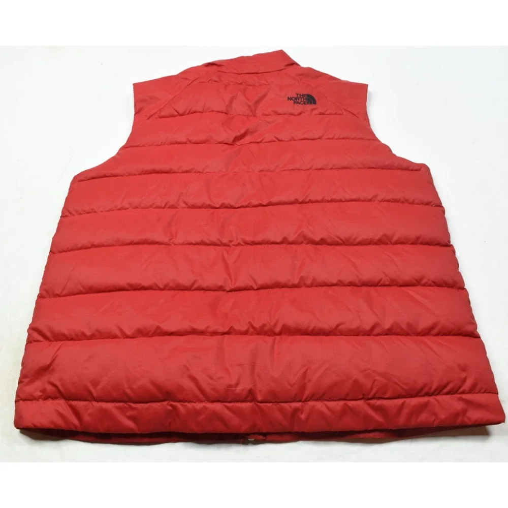 The North Face Down 550 Puffer Vest Mens XL Red Full-Zip Insulated Hiking